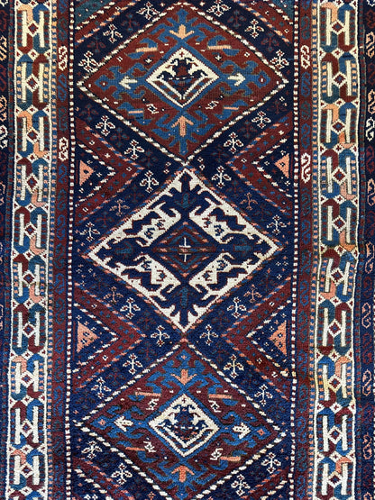 1920’s Antique Kurdish 4X3 Rug - Tampa Home & Garden Store