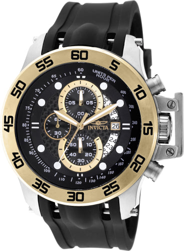 Invicta Men's I-Force chronograph watch with gold-tone bezel, black dial, black rubber strap on Tampa Home & Garden Store
