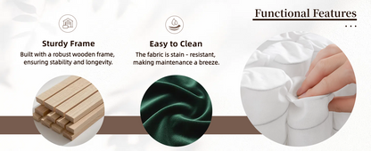 a Luxury Emerald Plush Sofa For Bedroom And Home