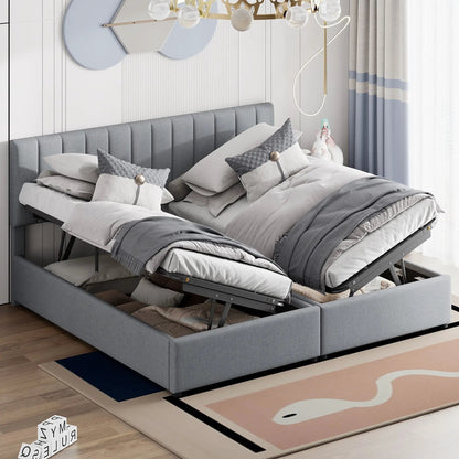 Upholstered Platform Bed with Hydraulic Storage