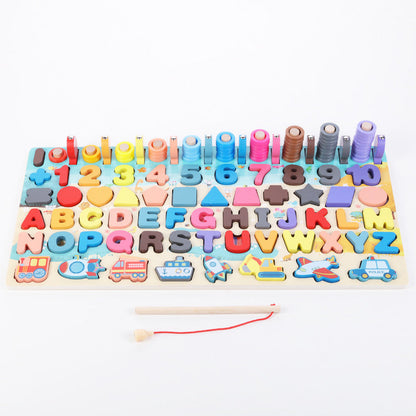 Montessori educational board with alphabet A-Z numbers 1-10 and shapes by Sell My Stuff on Tampa Home & Garden Store