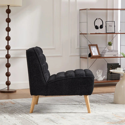 Upholstered Armless Accent Chair for Rooms