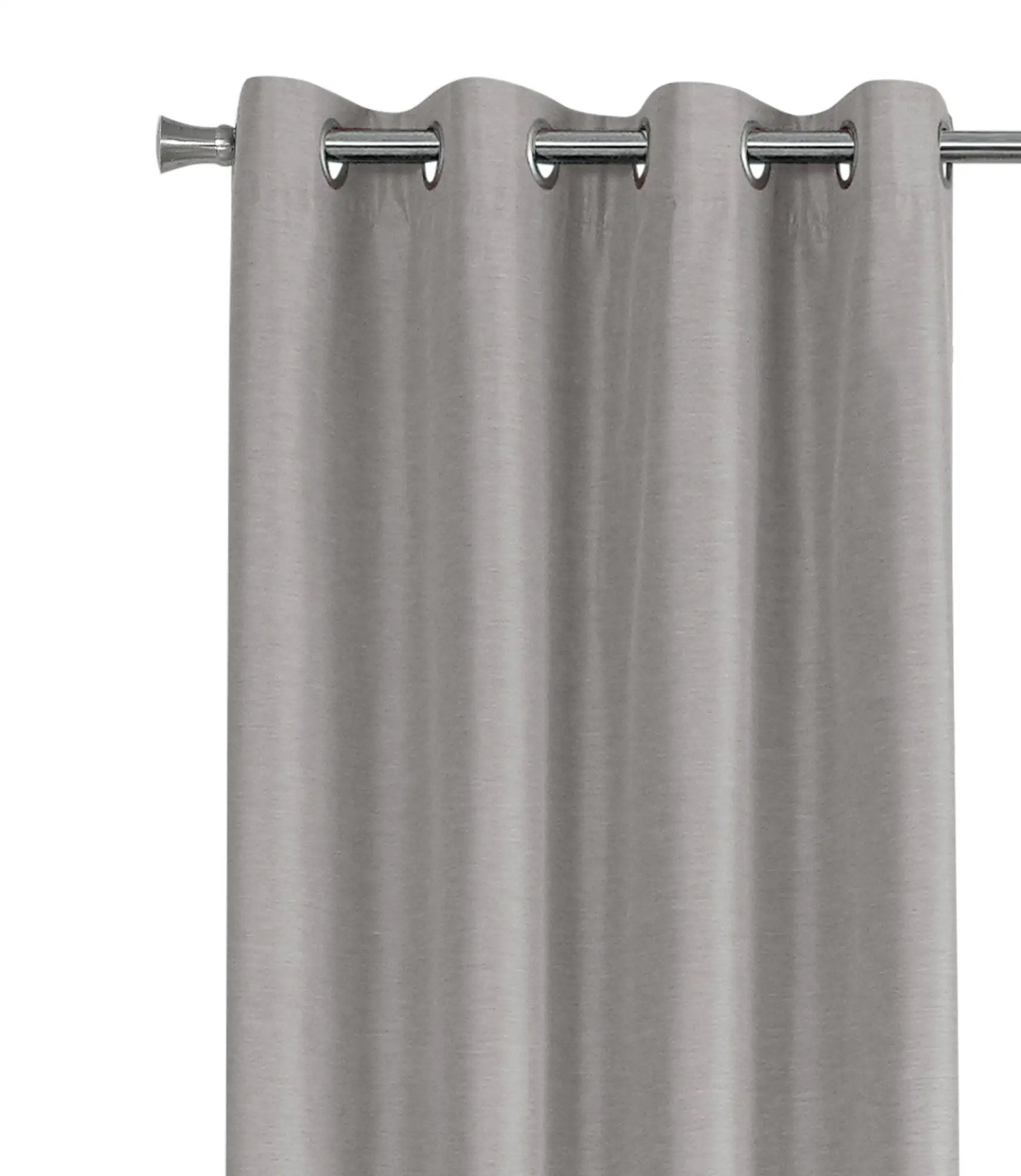 2-piece curtain set, room-darkening, gray fabric with grommet top, contemporary modern on Tampa Home & Garden Store