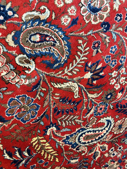 1940s Persian Yazd Area Rug 7’11” X 10’10″ - Tampa Home & Garden Store