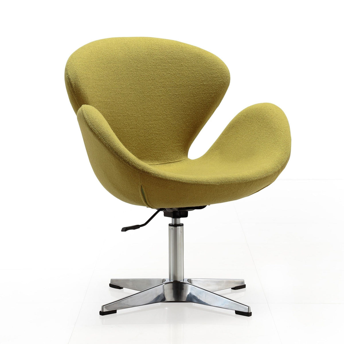 Raspberry Swivel Lounge Chair mustard yellow bouclé upholstery 360° rotation HouseOfZazla on Tampa Home & Garden Store