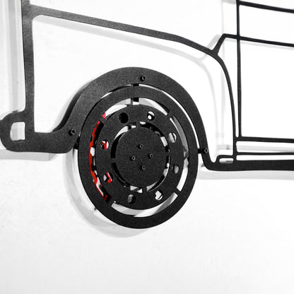 1949 Ford Pickup Wall Art – Classic Truck Steel Silhouette with Spinning Wheels-KAFMEKA041 - Tampa Home & Garden Store