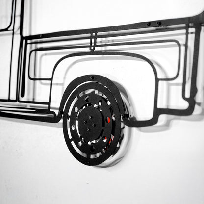 1949 Ford Pickup Wall Art – Classic Truck Steel Silhouette with Spinning Wheels-KAFMEKA041 - Tampa Home & Garden Store