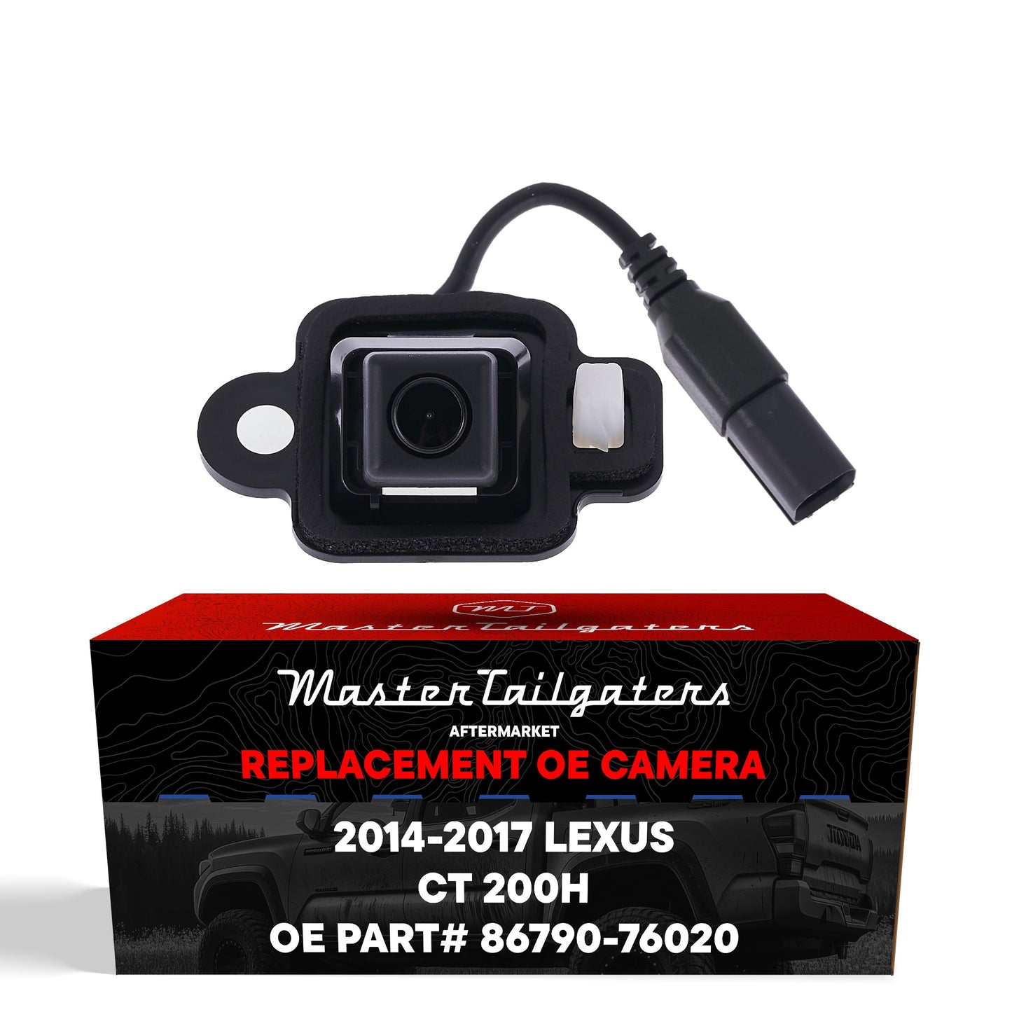 Lexus CT 200h backup camera replacement by Master Tailgaters, black housing 86790-76020 on Tampa Home & Garden Store