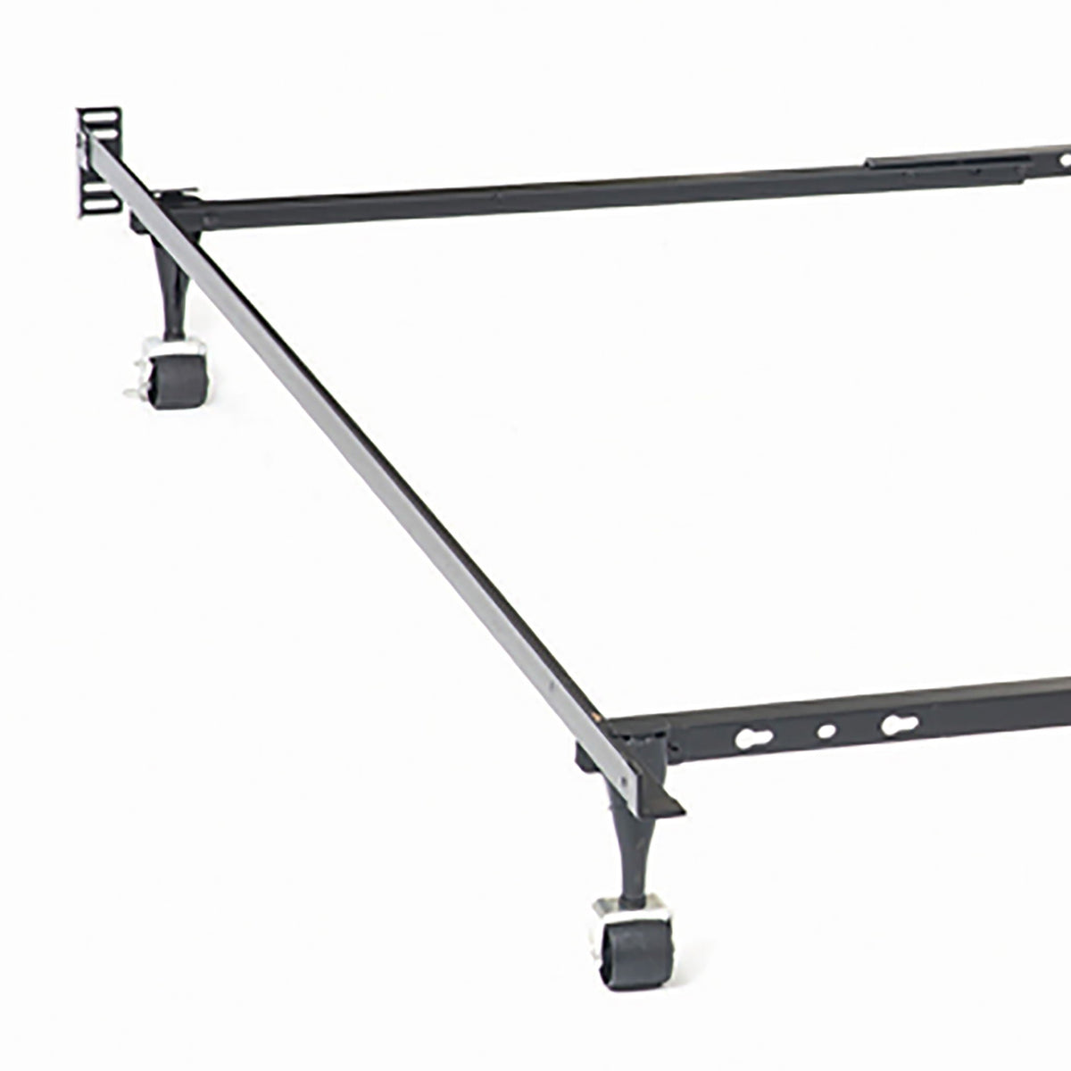 Bed Frame Deverton black metal frame with center support and adjustable design on Tampa Home & Garden Store