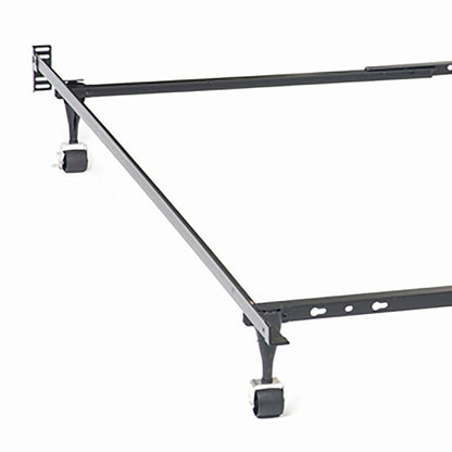 Bed Frame Deverton black metal frame with center support and adjustable design on Tampa Home & Garden Store