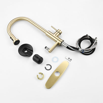3 In 1 Kitchen Faucet and Press Glass Rinser