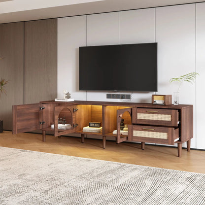 TV Stand With App LED Lights and Door Storage