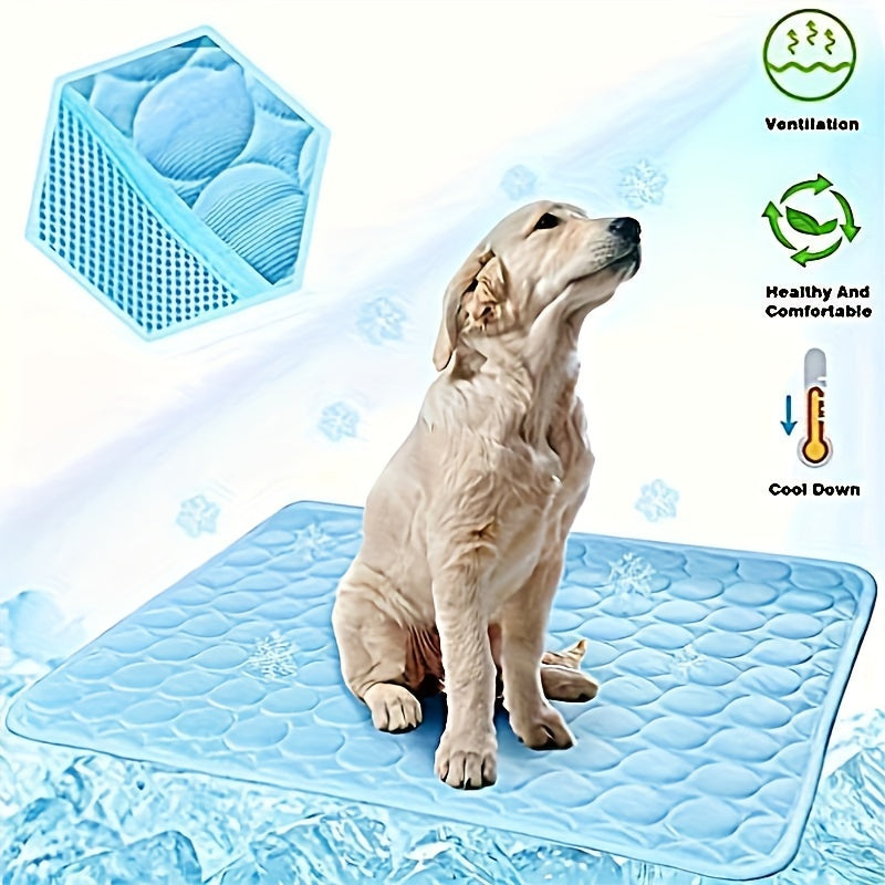 Dog cooling mat blue ice-silk breathable non-toxic pad for kennels, cars by Sell My Stuff on Tampa Home & Garden Store