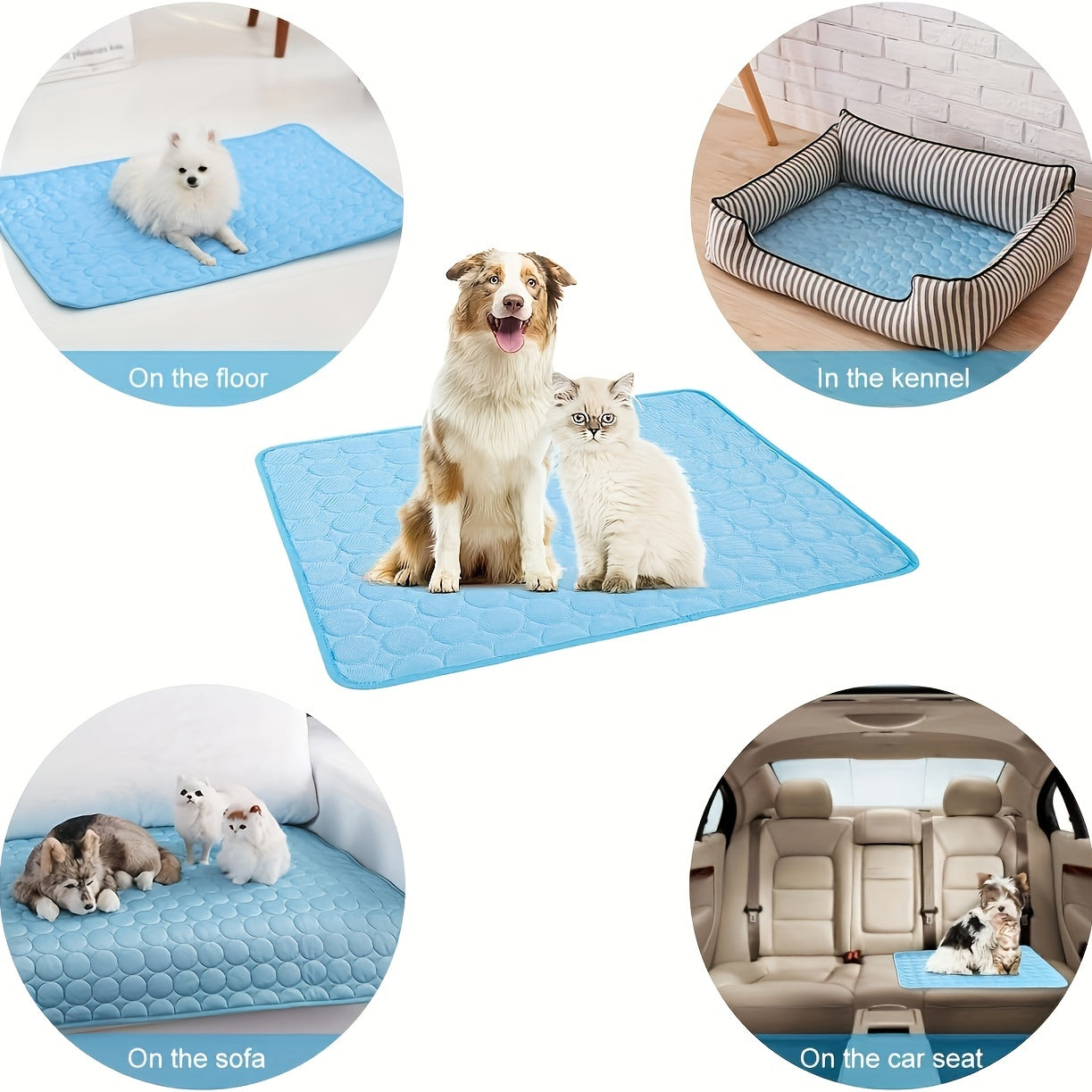 Dog cooling mat blue ice-silk pad for kennels; non-toxic breathable bed Sell My Stuff on Tampa Home & Garden Store