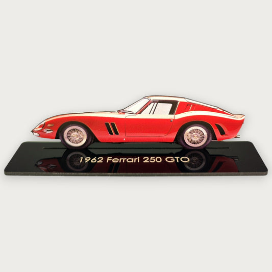 1962 Ferrari 250 GTO (1) Metal Car Wall Art, Color 2D Diecast Car Decor, Silhouette Metal Wall Art, Gift For Car Lovers, Detailed Color Metal Car - Tampa Home & Garden Store