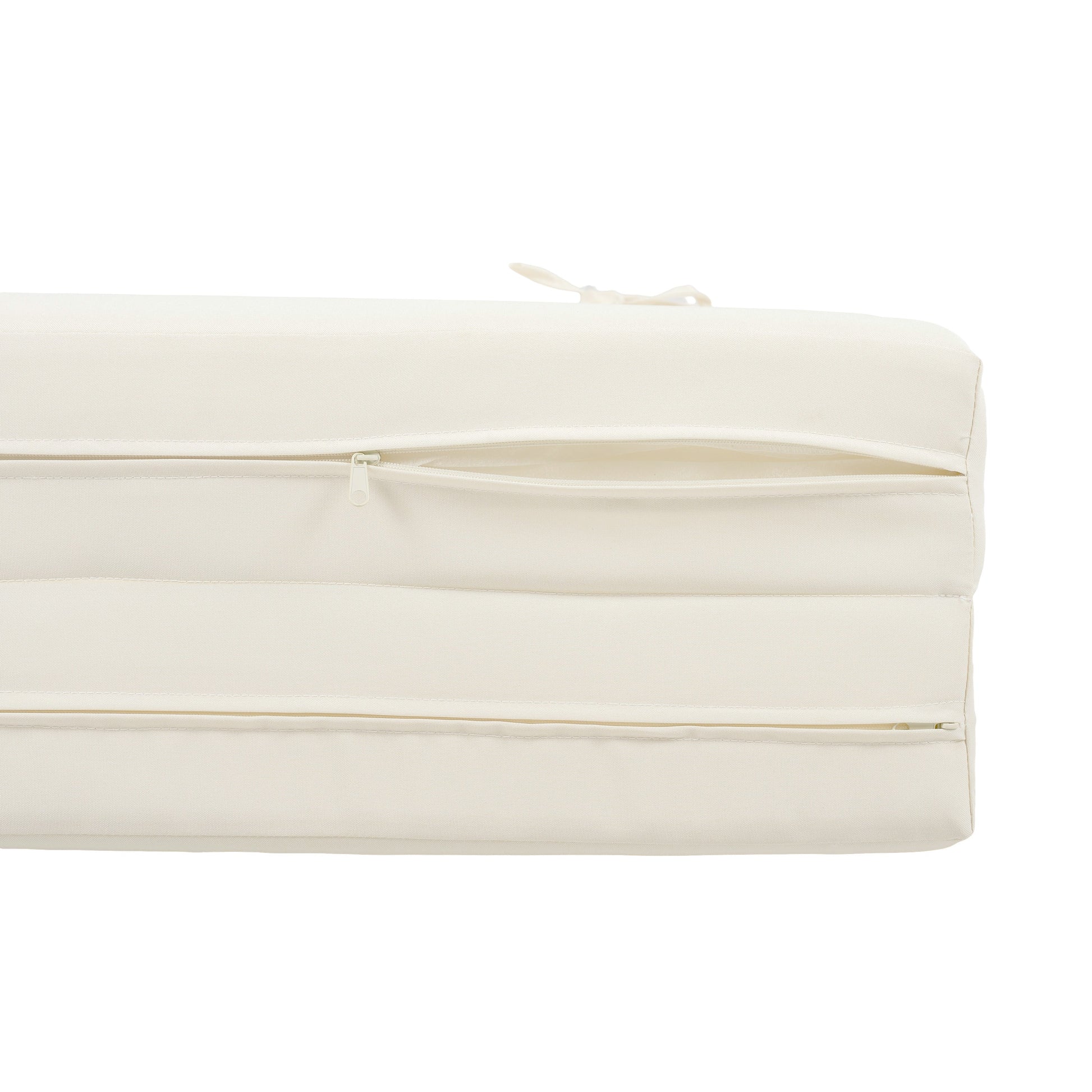 Outdoor reclining chair cushion with headrest beige, HouseOfZazla, reclining chaise longue on Tampa Home & Garden Store