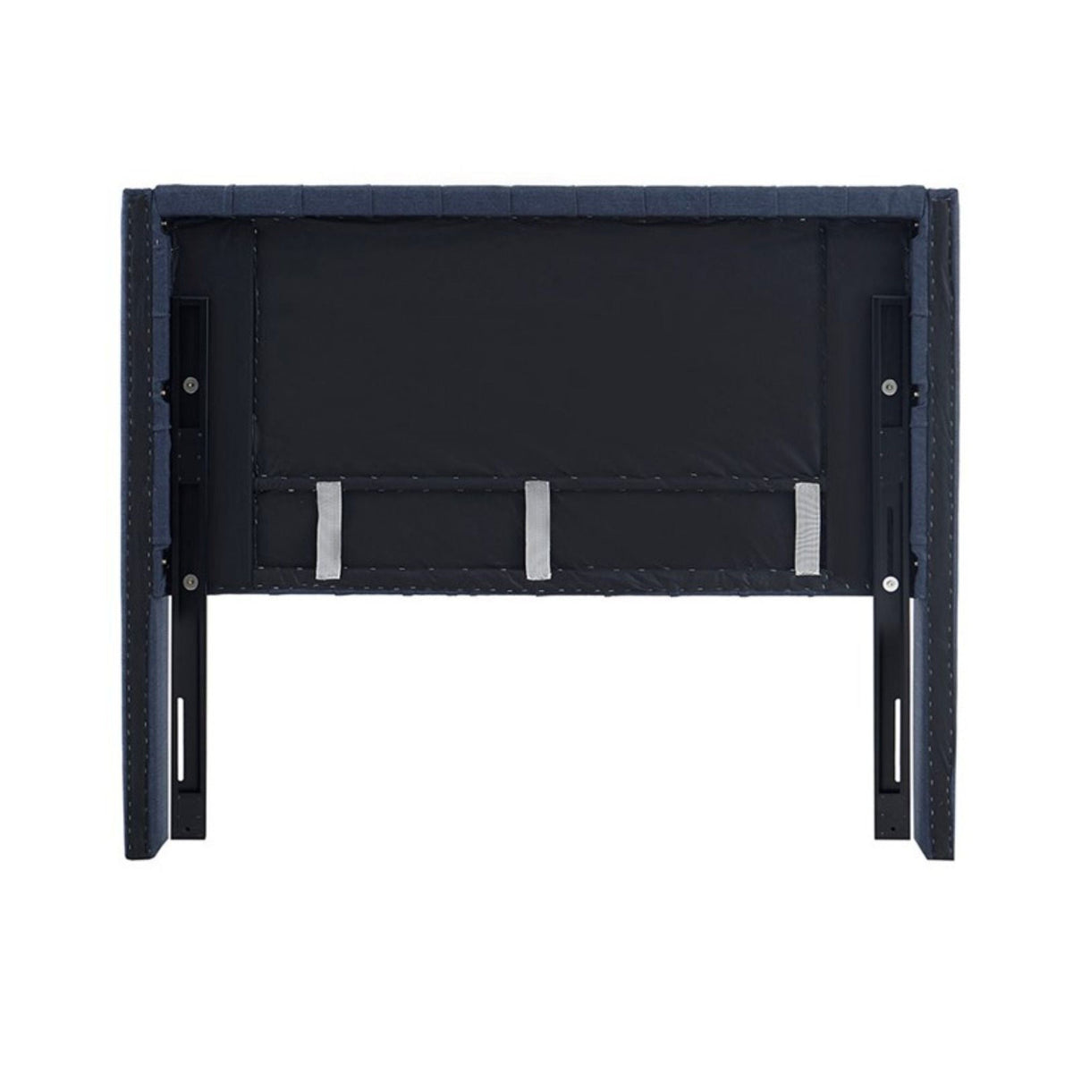 Upholstered headboard blue fabric with nailhead trim, Queen size HouseOfZazla on Tampa Home & Garden Store
