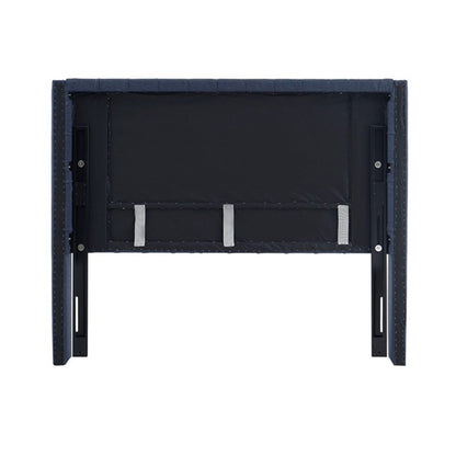 Upholstered headboard blue fabric with nailhead trim, Queen size HouseOfZazla on Tampa Home & Garden Store