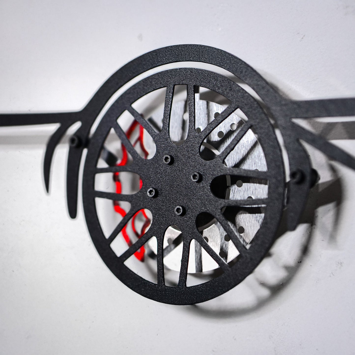 1964 Chevrolet Impala Wall Art – Classic Steel Silhouette with Spinning Wheels-KAFMEKA022 - Tampa Home & Garden Store