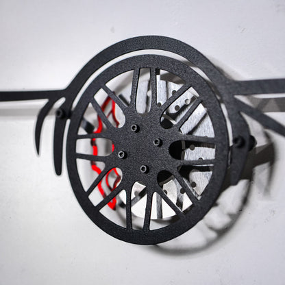 1964 Chevrolet Impala Wall Art – Classic Steel Silhouette with Spinning Wheels-KAFMEKA022 - Tampa Home & Garden Store