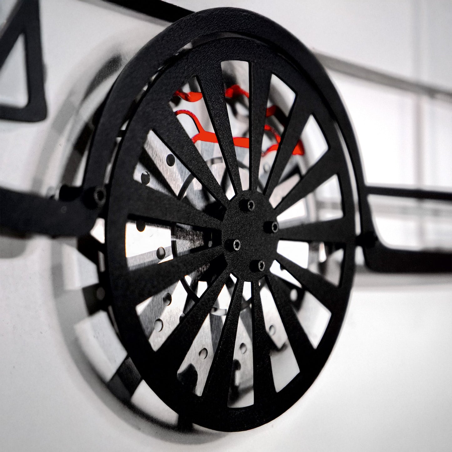 1964 Ford Mustang Wall Art – Classic Steel Silhouette with Spinning Wheels-KAFMEKA025 - Tampa Home & Garden Store