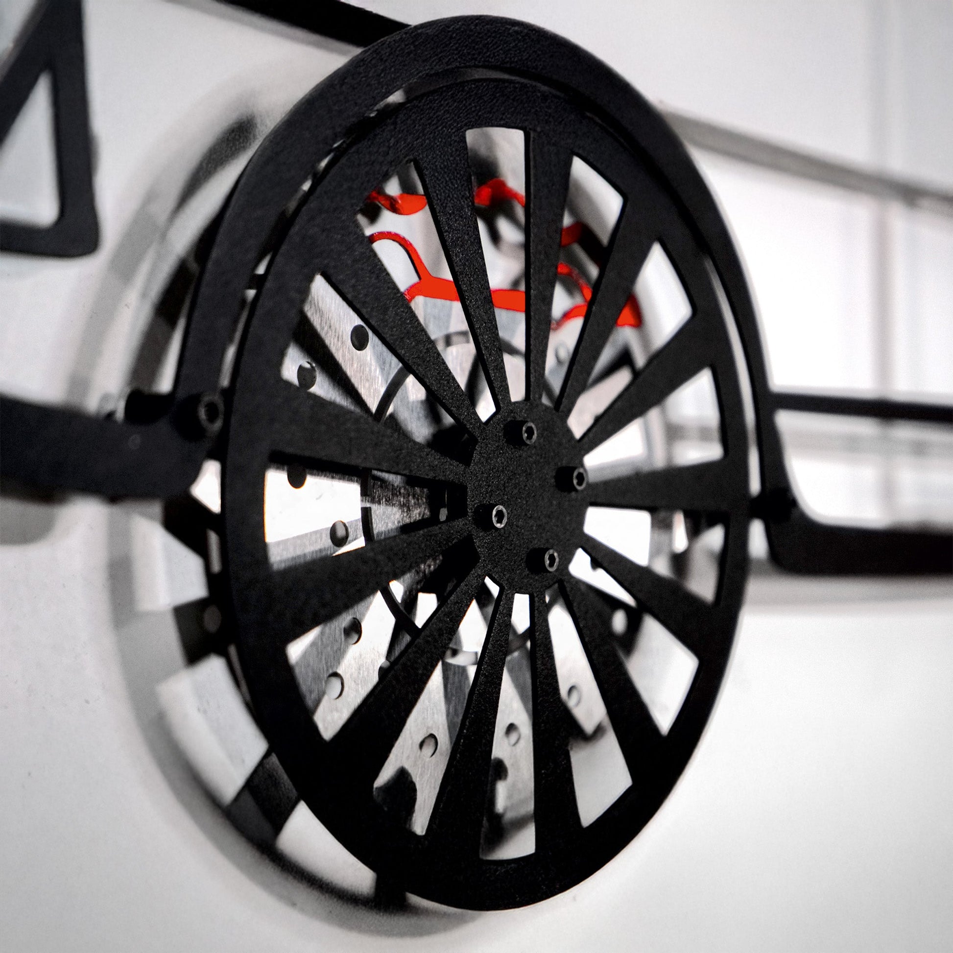 1964 Ford Mustang Wall Art – Classic Steel Silhouette with Spinning Wheels-KAFMEKA025 - Tampa Home & Garden Store