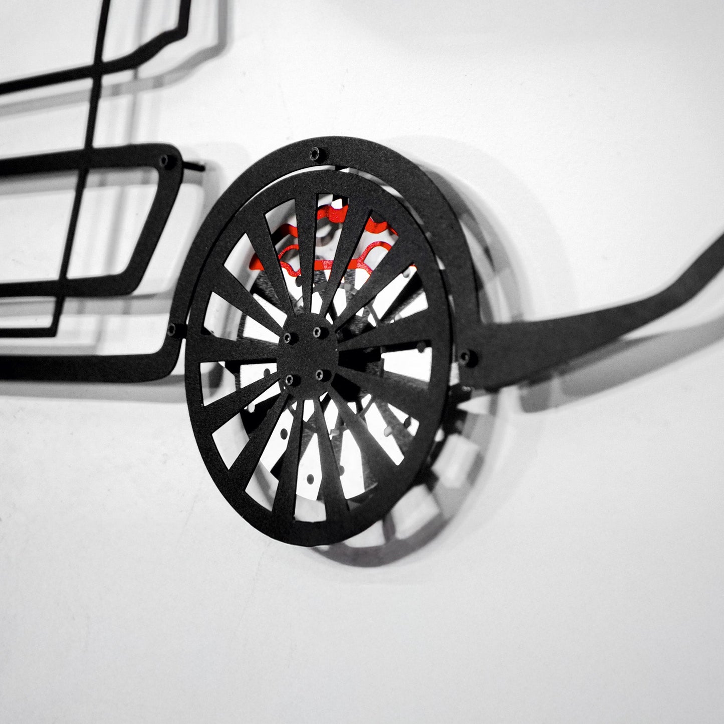 1964 Ford Mustang Wall Art – Classic Steel Silhouette with Spinning Wheels-KAFMEKA025 - Tampa Home & Garden Store
