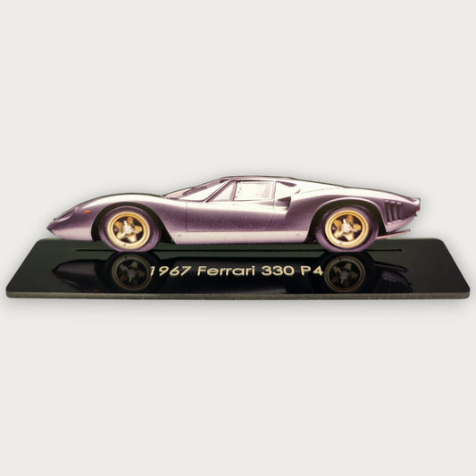 1967 Ferrari 330 P4 (1) Metal Car Wall Art, Color 2D Diecast Car Decor, Silhouette Metal Wall Art, Gift For Car Lovers, Detailed Color Metal Car - Tampa Home & Garden Store