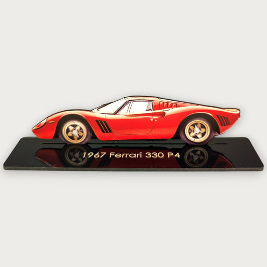 1967 Ferrari 330 P4 (2) Metal Car Wall Art, Color 2D Diecast Car Decor, Silhouette Metal Wall Art, Gift For Car Lovers, Detailed Color Metal Car - Tampa Home & Garden Store