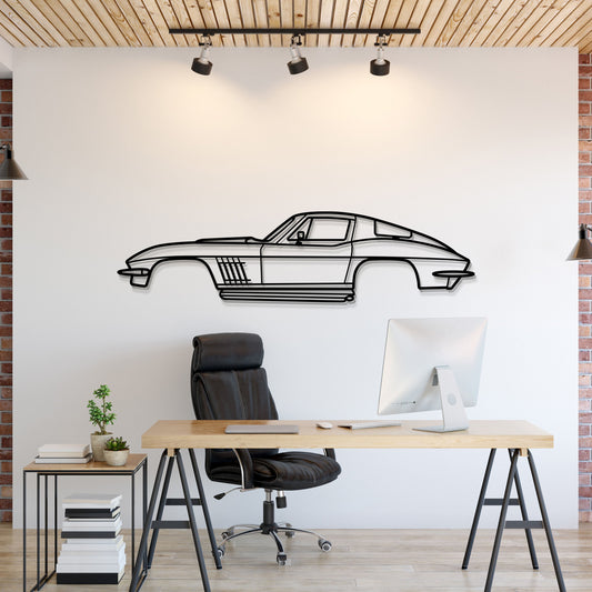Cuadro de pared de metal Corvette Stingray 427 de 1967 - MT0095