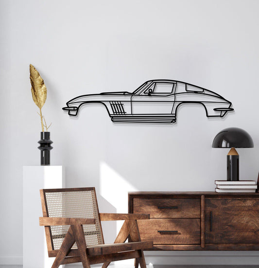 Cuadro de pared de metal Corvette Stingray 427 de 1967 - MT0095