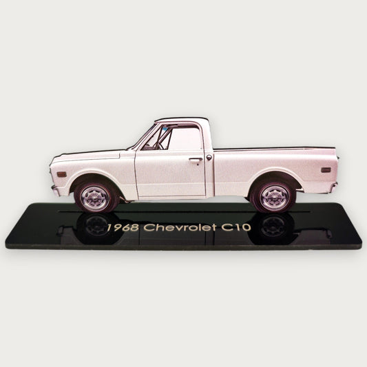 1968 Chevrolet C10 (2) Metal Car Wall Art, Color 2D Diecast Car Decor, Silhouette Metal Wall Art, Gift For Car Lovers, Detailed Color Metal Car - Tampa Home & Garden Store