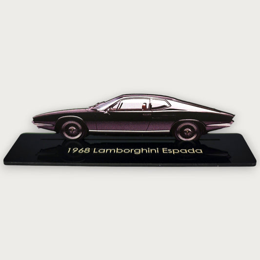 1968 Lamborghini Espada (1) Metal Car Wall Art, Color 2D Diecast Car Decor, Silhouette Metal Wall Art, Gift For Car Lovers, Detailed Color Metal Car - Tampa Home & Garden Store
