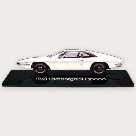 1968 Lamborghini Espada (2) Metal Car Wall Art, Color 2D Diecast Car Decor, Silhouette Metal Wall Art, Gift For Car Lovers, Detailed Color Metal Car - Tampa Home & Garden Store