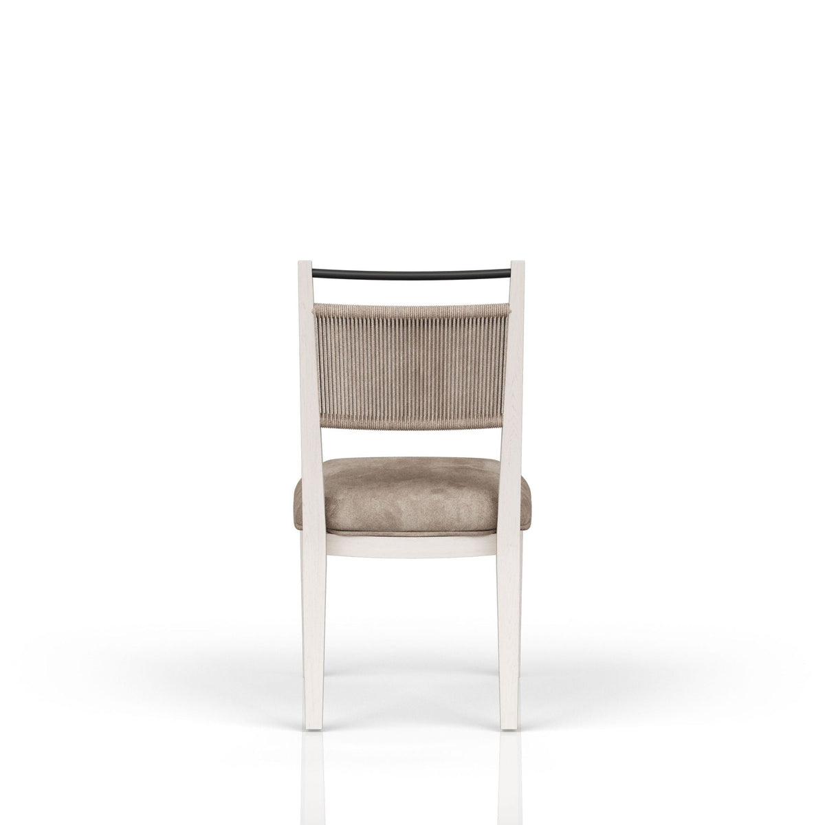 Rope-back dining chair with solid light wood frame and beige woven seat by HouseOfZazla on Tampa Home & Garden Store