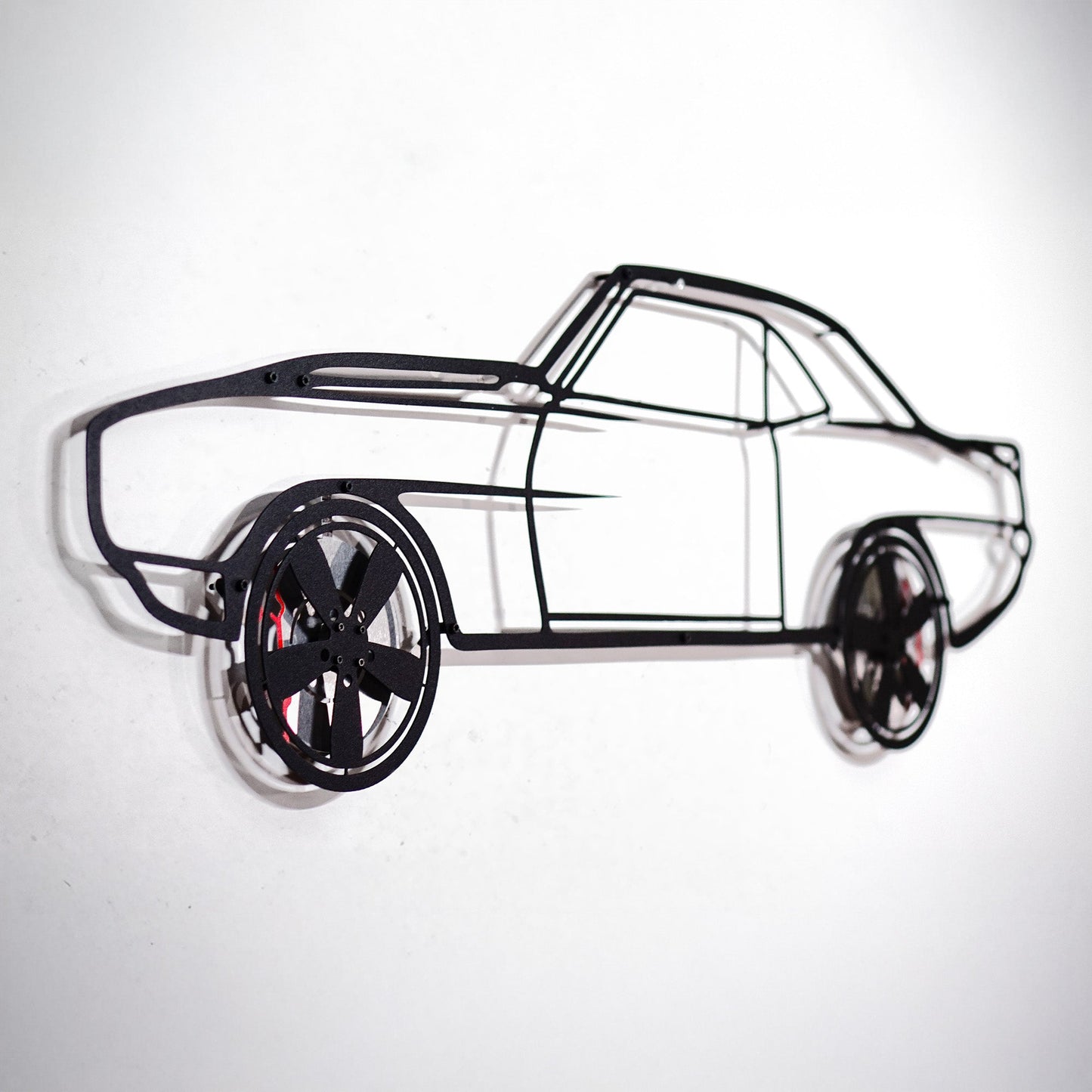 1969 Chevrolet Camaro Wall Art – Classic Steel Silhouette with Spinning Wheels-KAFMEKA021 - Tampa Home & Garden Store