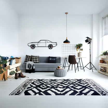 1969 Chevrolet Camaro Wall Art – Classic Steel Silhouette with Spinning Wheels-KAFMEKA021 - Tampa Home & Garden Store