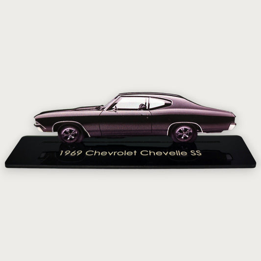 1969 Chevrolet Chevelle SS (1) Metal Car Wall Art, Color 2D Diecast Car Decor, Silhouette Metal Wall Art, Gift For Car Lovers, Detailed Color Metal Car - Tampa Home & Garden Store