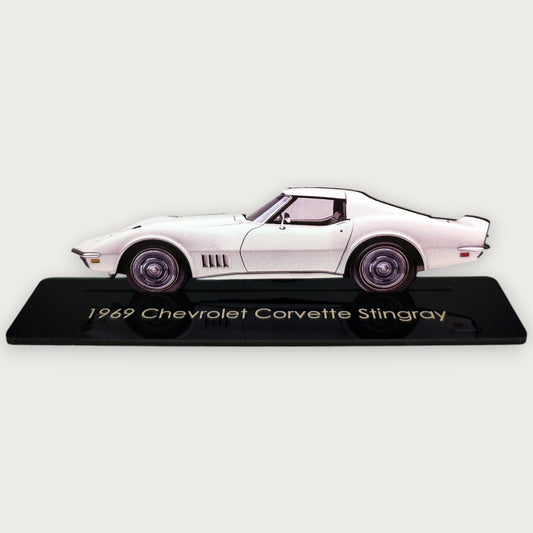 1969 Chevrolet Corvette Stingray (2) Metal Car Wall Art, Color 2D Diecast Car Decor, Silhouette Metal Wall Art, Gift For Car Lovers, Detailed Color Metal Car - Tampa Home & Garden Store