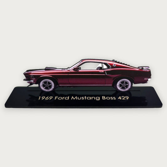 1969 Ford Mustang Boss 429 (2) Metal Car Wall Art, Color 2D Diecast Car Decor, Silhouette Metal Wall Art, Gift For Car Lovers, Detailed Color Metal Car - Tampa Home & Garden Store