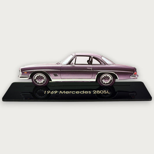 1969 Mercedes 280SL (1) Metal Car Wall Art, Color 2D Diecast Car Decor, Silhouette Metal Wall Art, Gift For Car Lovers, Detailed Color Metal Car - Tampa Home & Garden Store