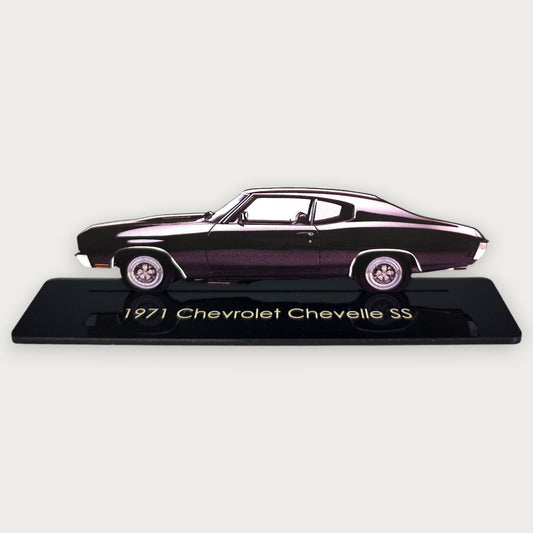 1971 Chevrolet Chevelle SS (1) Metal Car Wall Art, Color 2D Diecast Car Decor, Silhouette Metal Wall Art, Gift For Car Lovers, Detailed Color Metal Car - Tampa Home & Garden Store