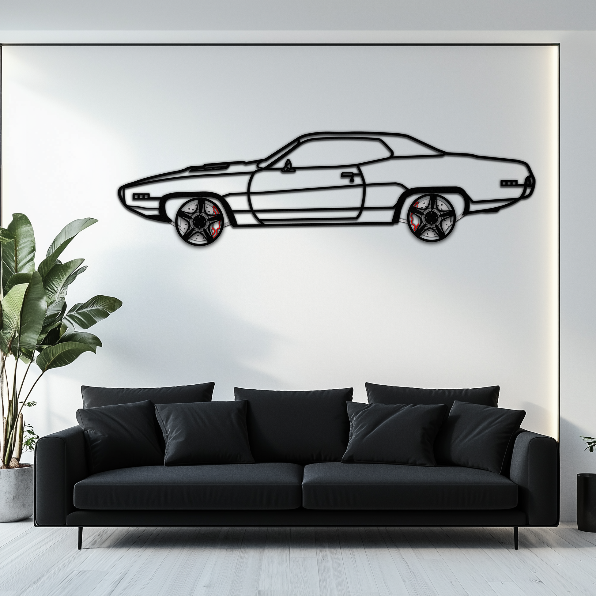 1971 Road Runner Side Profile Metal Wall Art – Classic Muscle Car Silhouette with Rotating Wheels | Garage & Office Decor Gift-KAFMEKA087 - Tampa Home & Garden Store