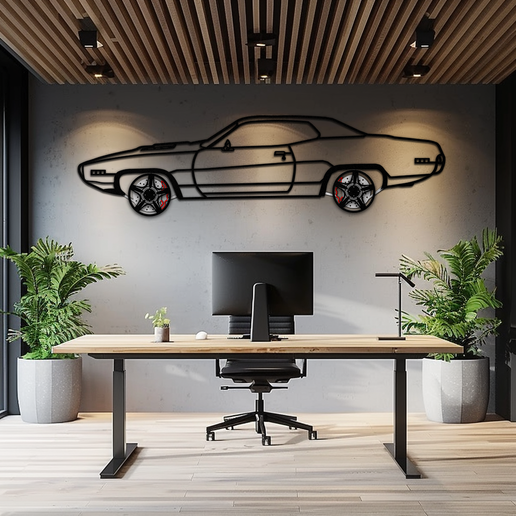 1971 Road Runner Side Profile Metal Wall Art – Classic Muscle Car Silhouette with Rotating Wheels | Garage & Office Decor Gift-KAFMEKA087 - Tampa Home & Garden Store
