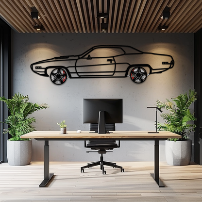 1971 Road Runner Side Profile Metal Wall Art – Classic Muscle Car Silhouette with Rotating Wheels | Garage & Office Decor Gift-KAFMEKA087 - Tampa Home & Garden Store