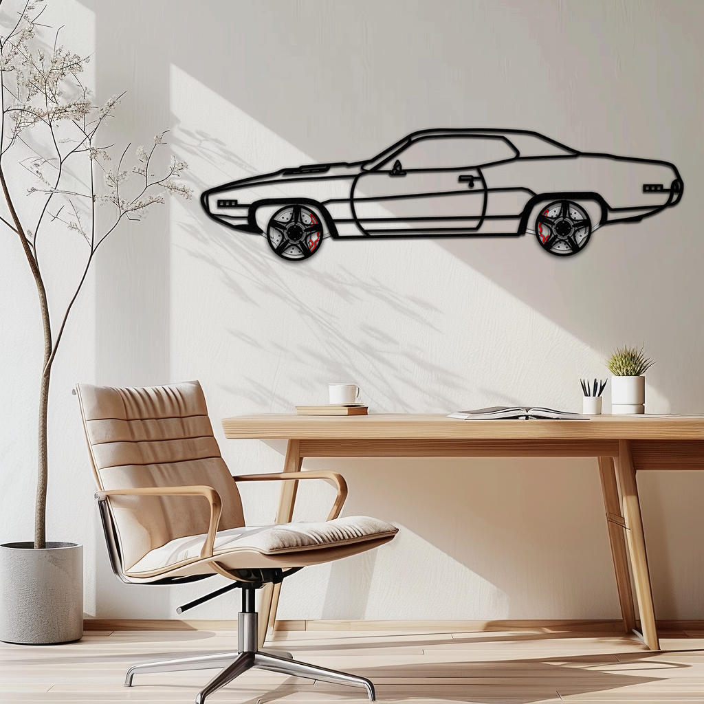 1971 Road Runner Side Profile Metal Wall Art – Classic Muscle Car Silhouette with Rotating Wheels | Garage & Office Decor Gift-KAFMEKA087 - Tampa Home & Garden Store