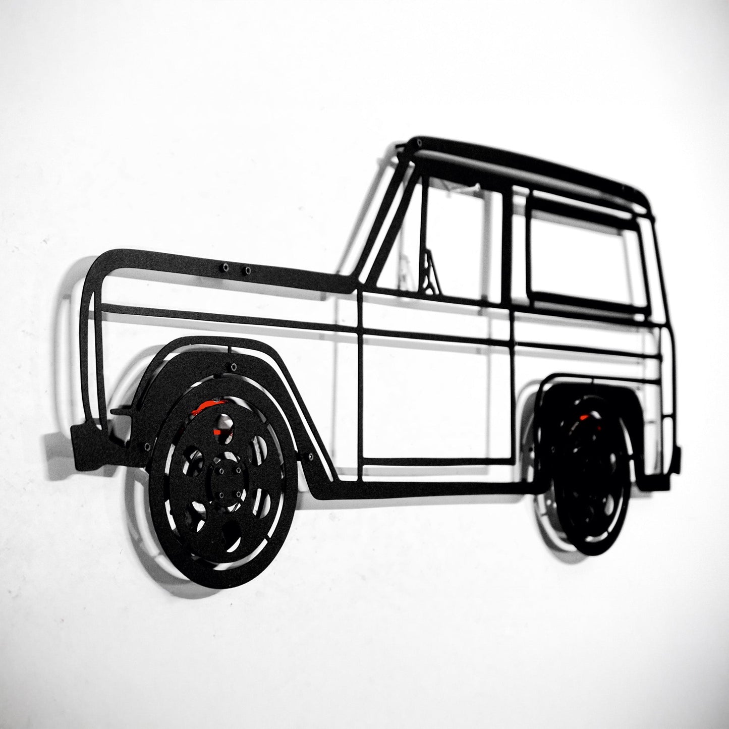 1972 Ford Bronco Wall Art – Classic 4x4 Steel Silhouette with Spinning Wheels-KAFMEKA026 - Tampa Home & Garden Store