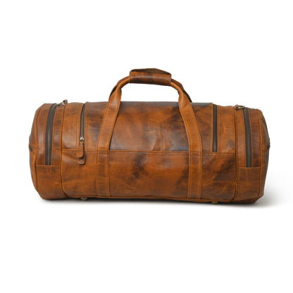 Leather Gym Travel Bag, Round - Tampa Home & Garden Store