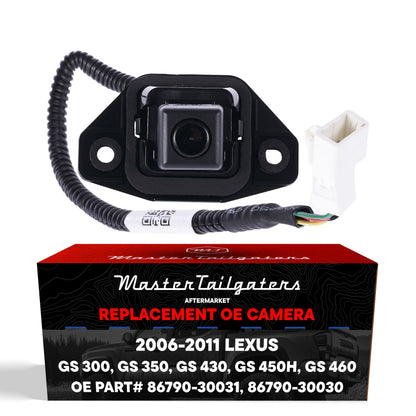Master Tailgaters OEM backup camera with black housing and wiring for Lexus GS models 2006-2011 on Tampa Home & Garden Store