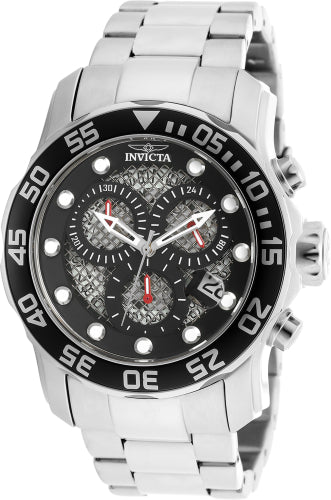 Invicta Pro Diver men's watch with stainless steel bracelet, black bezel, chronograph on Tampa Home & Garden Store